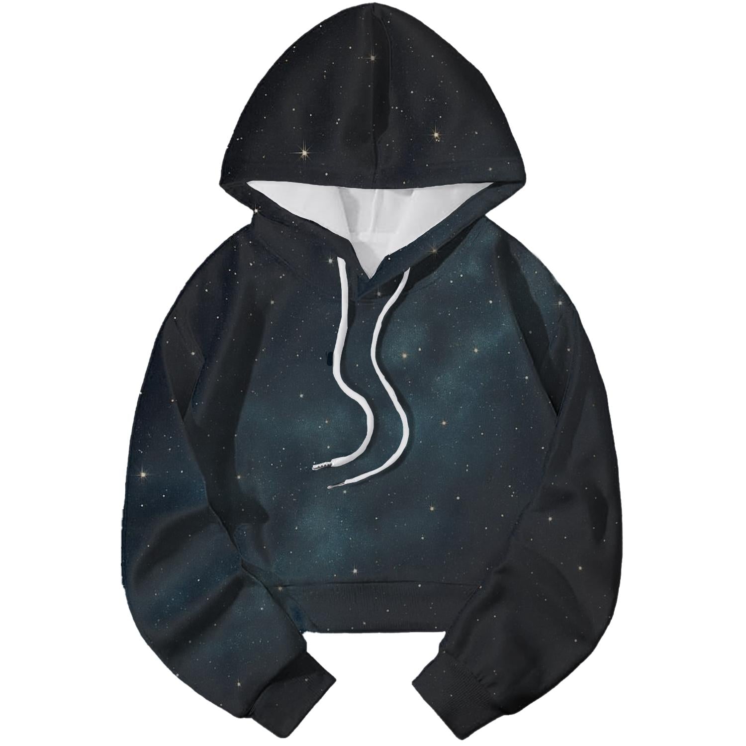 Starlit Dreamscape Cropped Hoodie