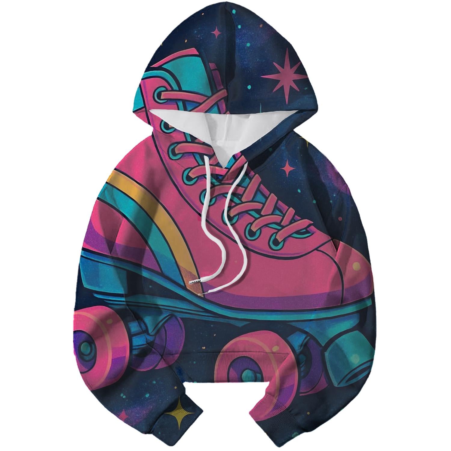 Galactic Roller Disco Cropped Hoodie