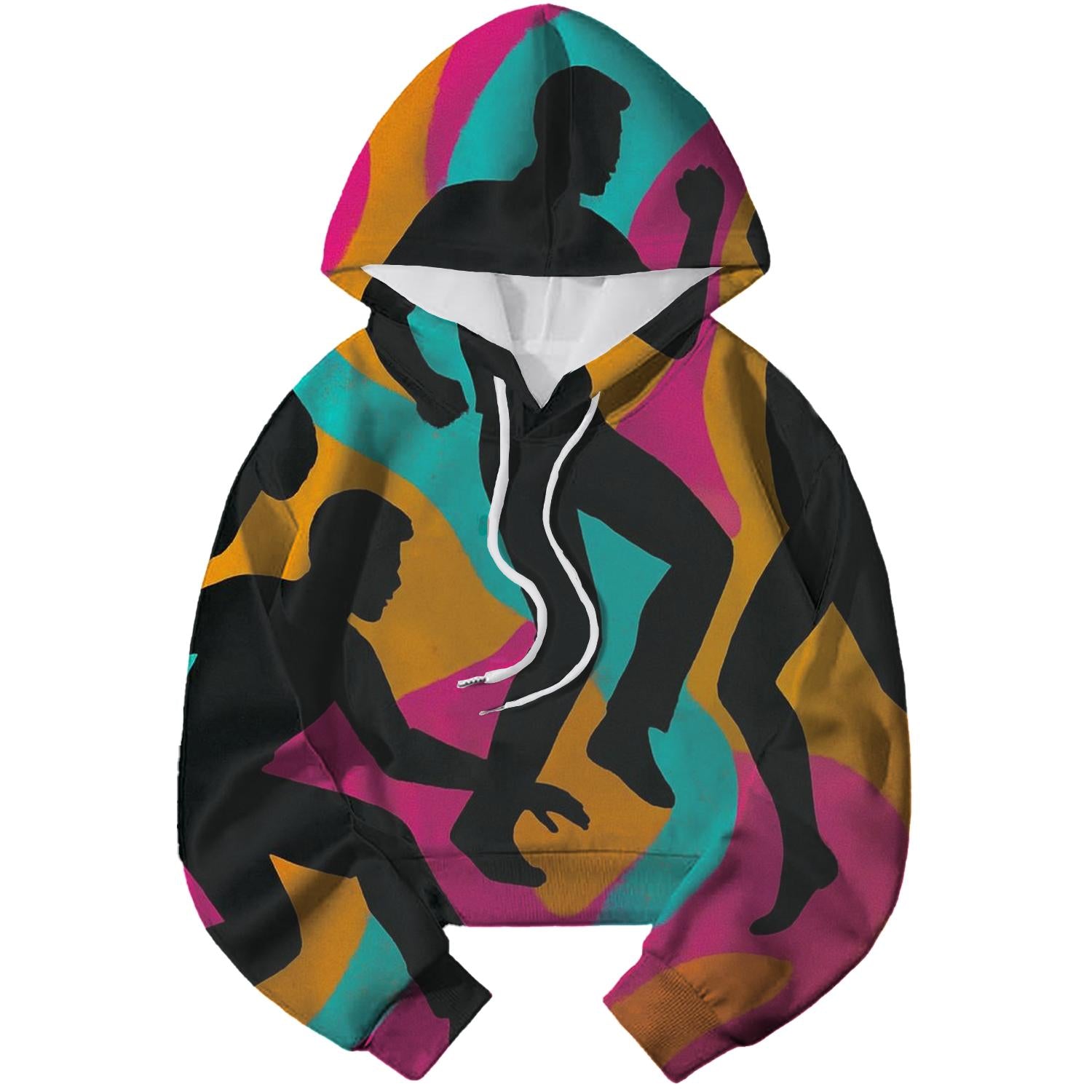 Dancing Shadows Cropped Hoodie