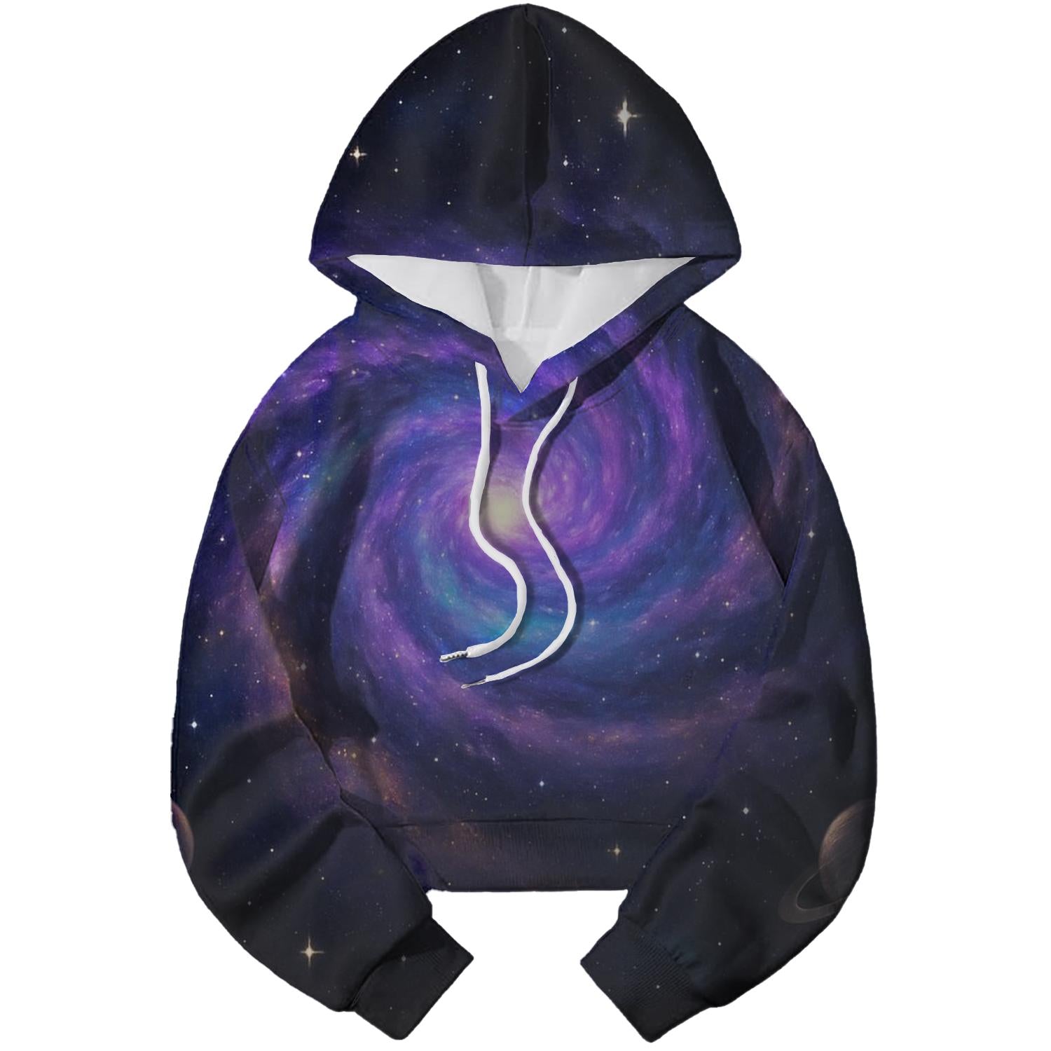 Celestial Harmony Cropped Hoodie