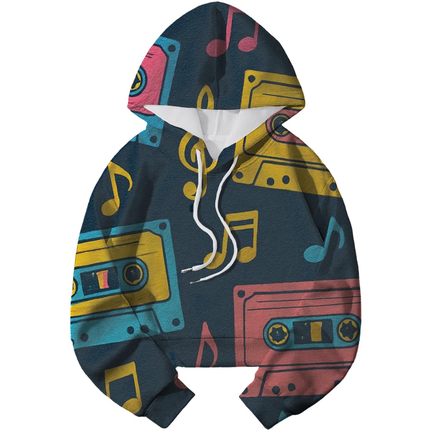 Classic Cassette Culture Cropped Hoodie