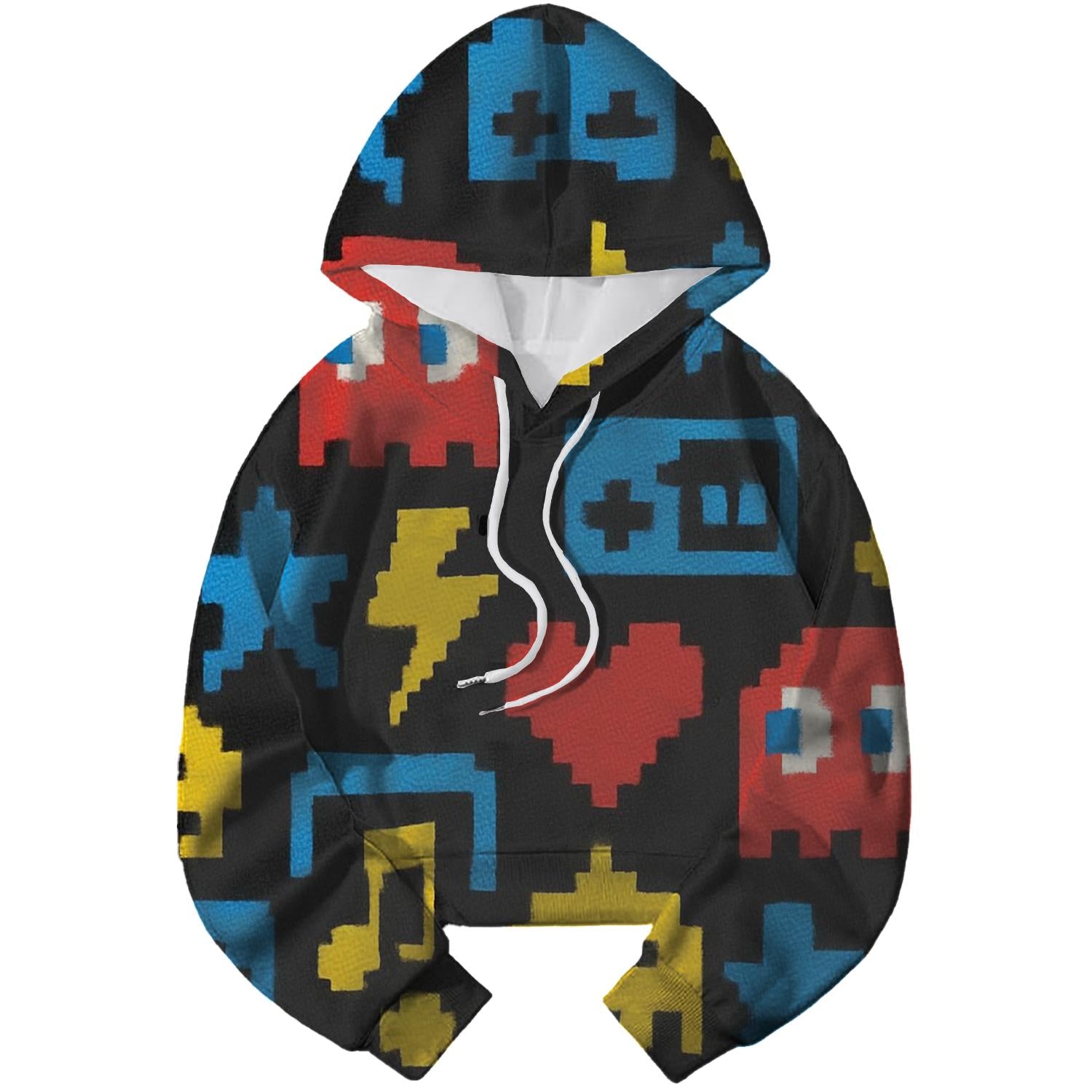 Pixel Art Playground Cropped Hoodie