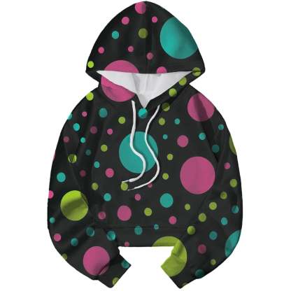 Electric Dots Cropped Hoodie