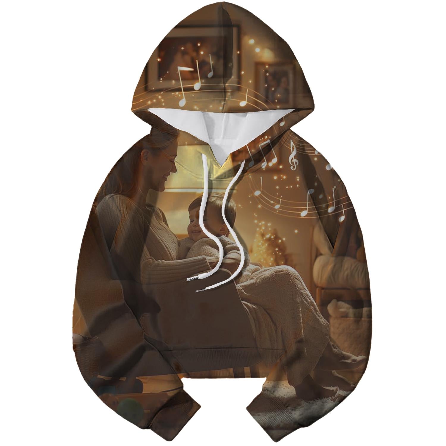 Echoes of Affection The Soundtrack of a Mother's Love Cropped Hoodie