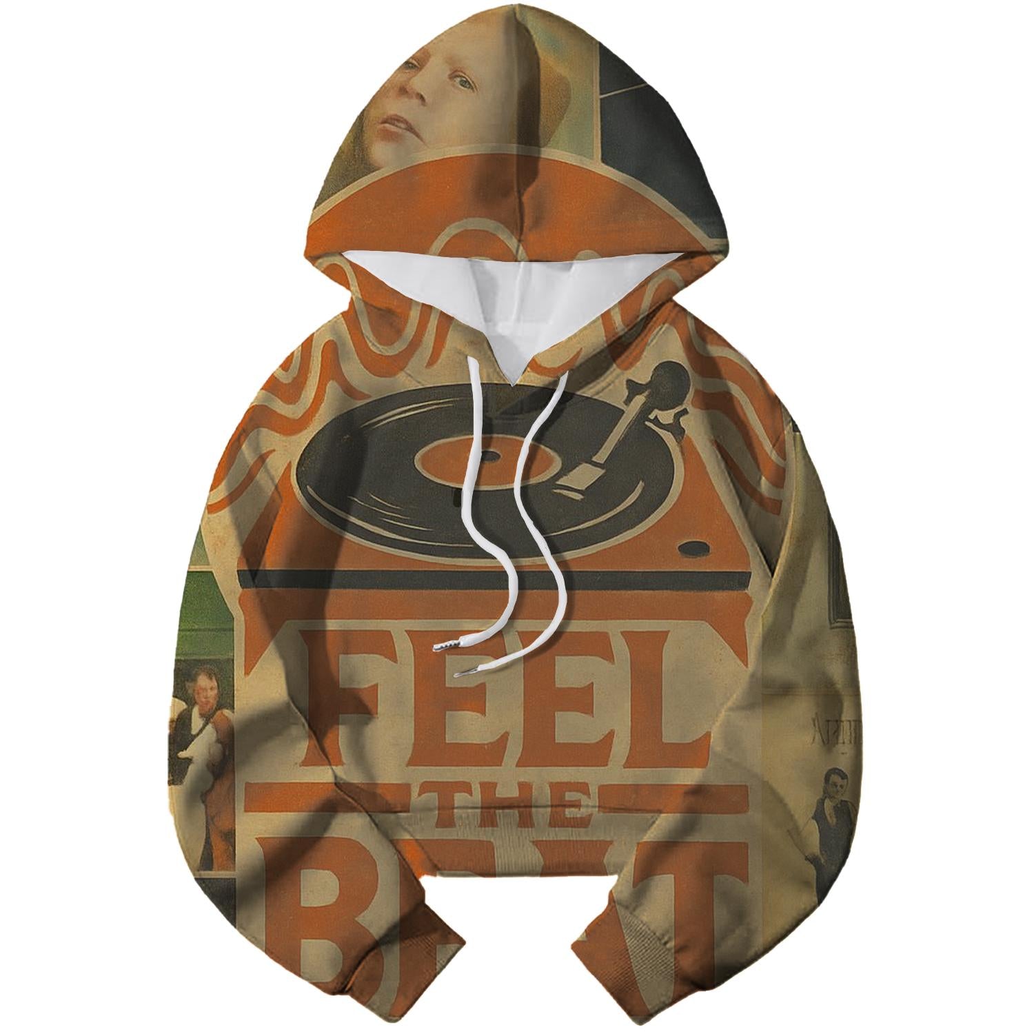 Classic Vinyl Record Collage Hoodie