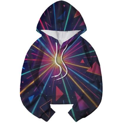 Laser Light Show Cropped Hoodie