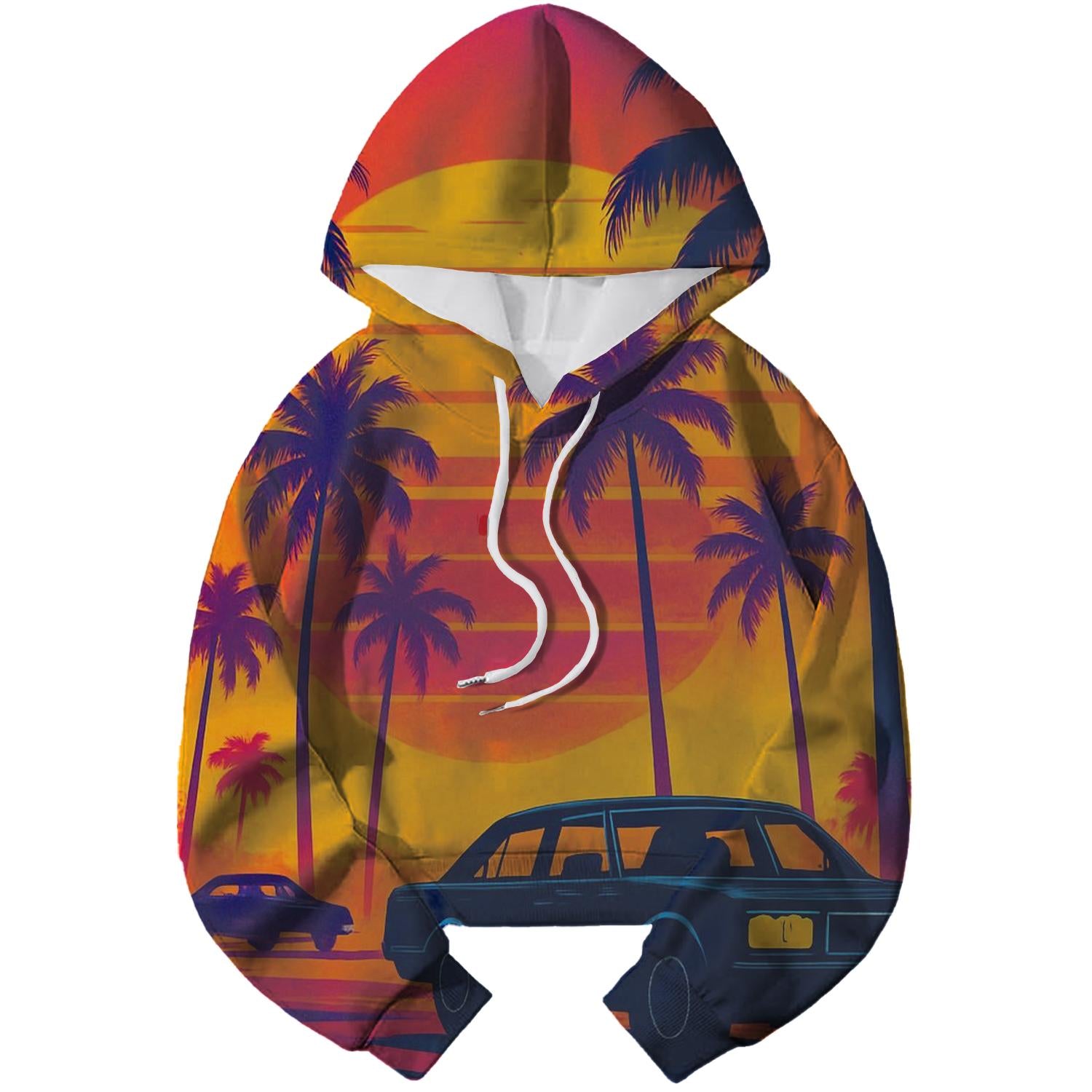 Miami Vice Style Cropped Hoodie