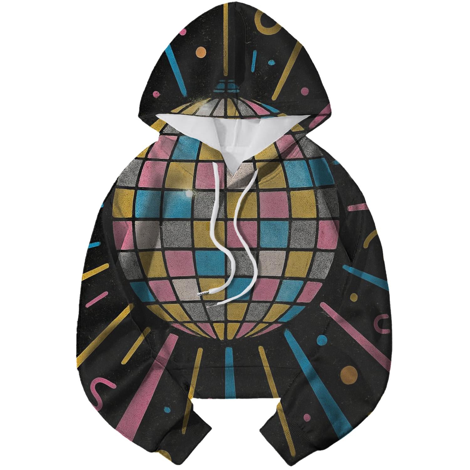 Funky Disco Fever Cropped Hoodie