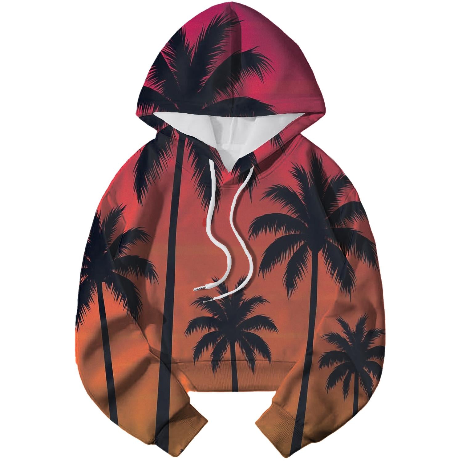 Miami Vice Vibes Cropped Hoodie