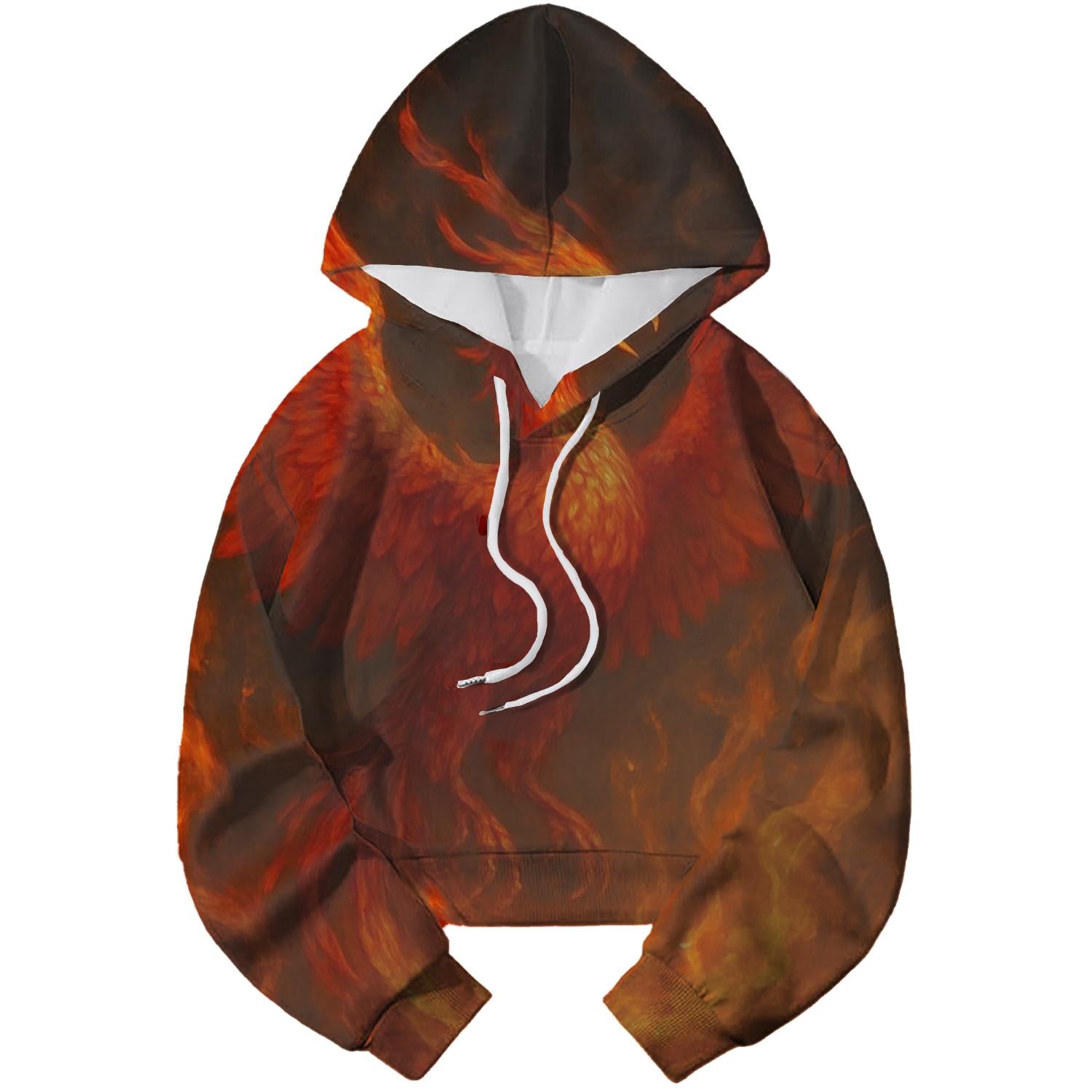 Electric Phoenix Fire Cropped Hoodie