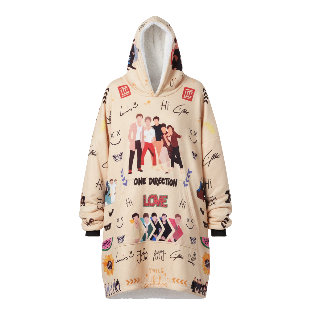 One Direction Printed Oversized Hoodie Blanket