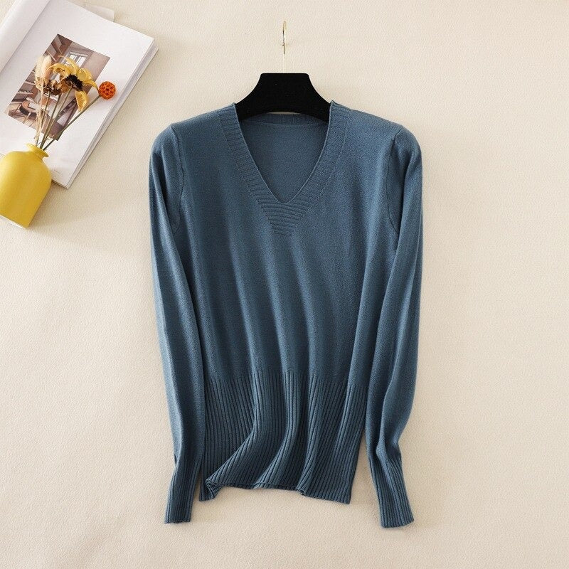 Knitted Long Sleeve Slim Pullover For Women-Soco Hoodie