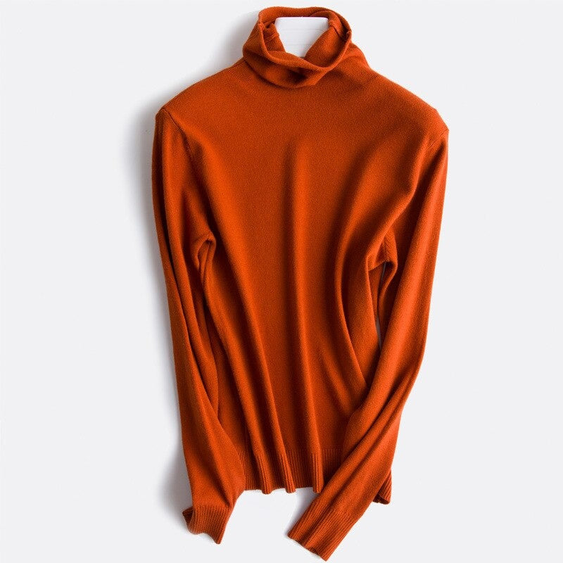 Soft Cashmere Slim-Fit Turtleneck Pullovers For Women-Soco Hoodie