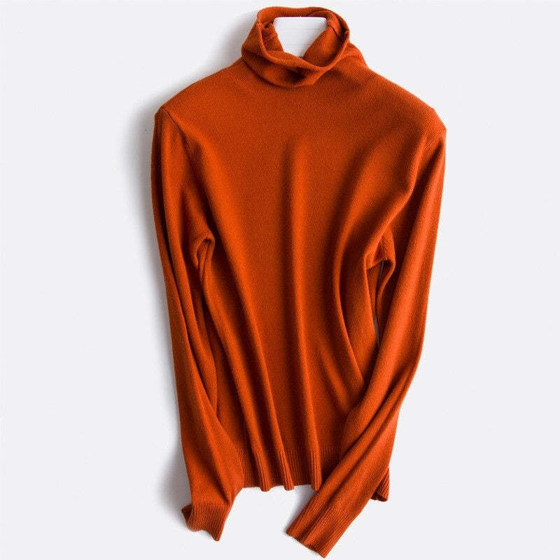 Soft Cashmere Slim-Fit Turtleneck Pullovers For Women-Soco Hoodie