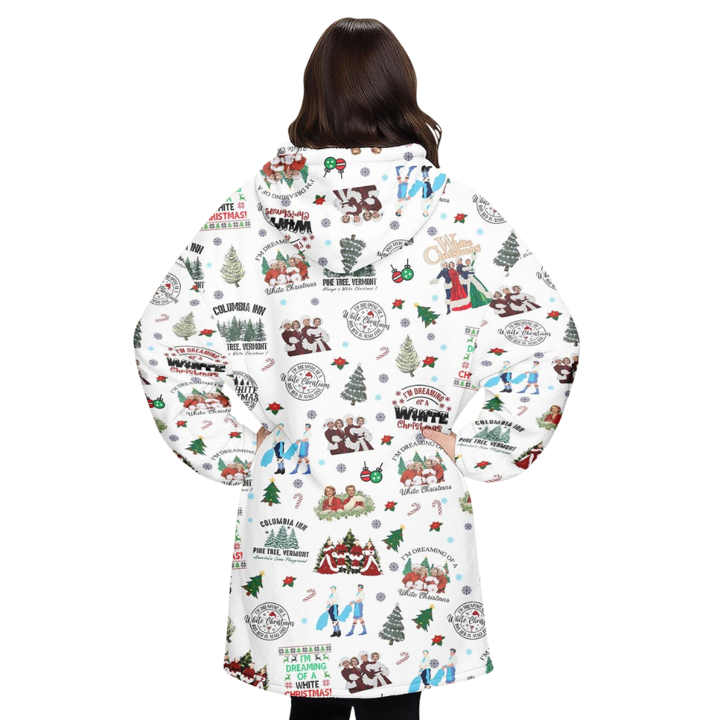 Christmas Printed Oversized Holiday Blanket Hoodie