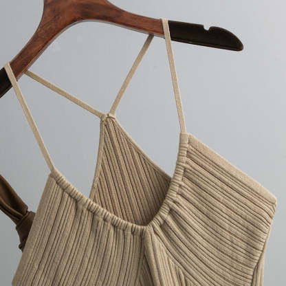 Halter Knitted Dress For Women-Soco Hoodie