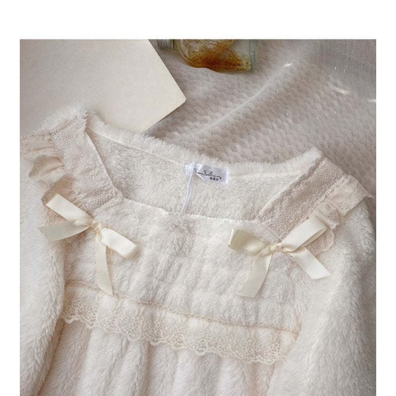 Korean Lace Long Pajama Set For Women-Soco Hoodie