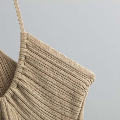 Halter Knitted Dress For Women-Soco Hoodie