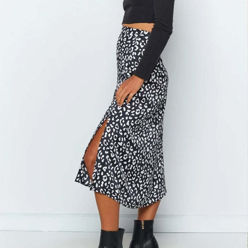 Boho Printed Midi Skirt For Women-Soco Hoodie