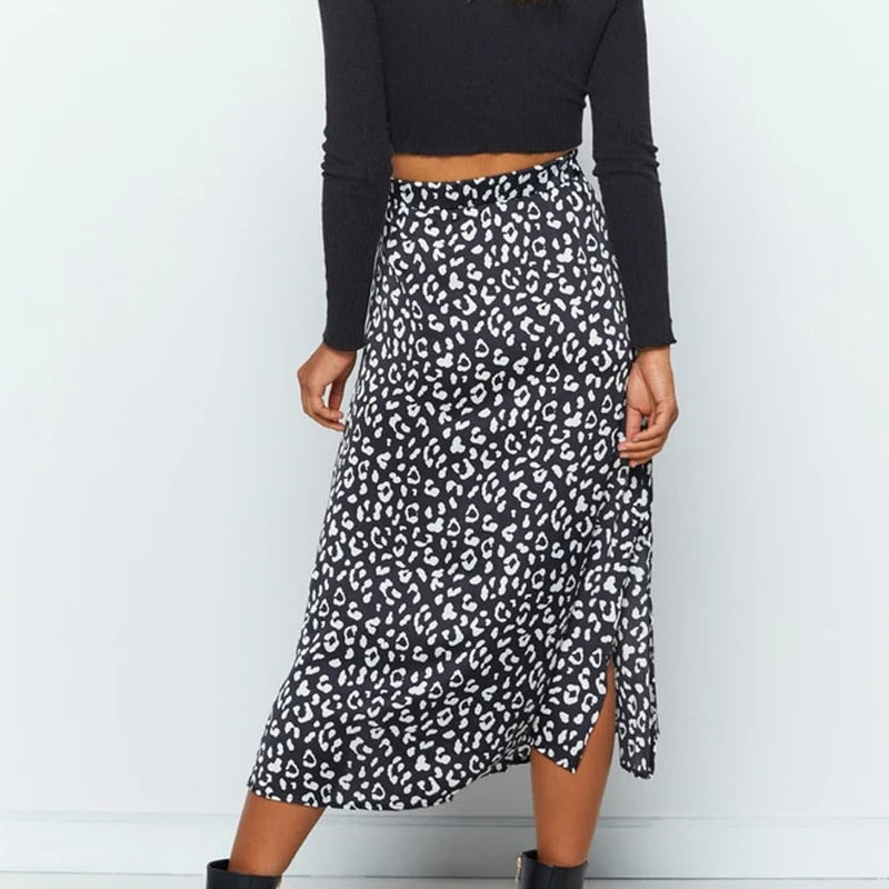 Boho Printed Midi Skirt For Women-Soco Hoodie