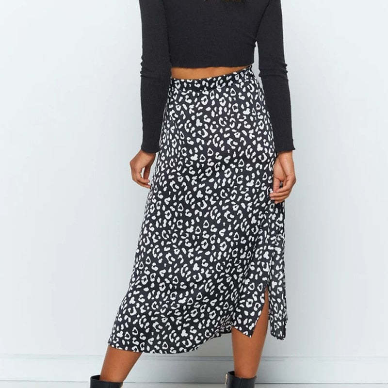 Boho Printed Midi Skirt For Women-Soco Hoodie