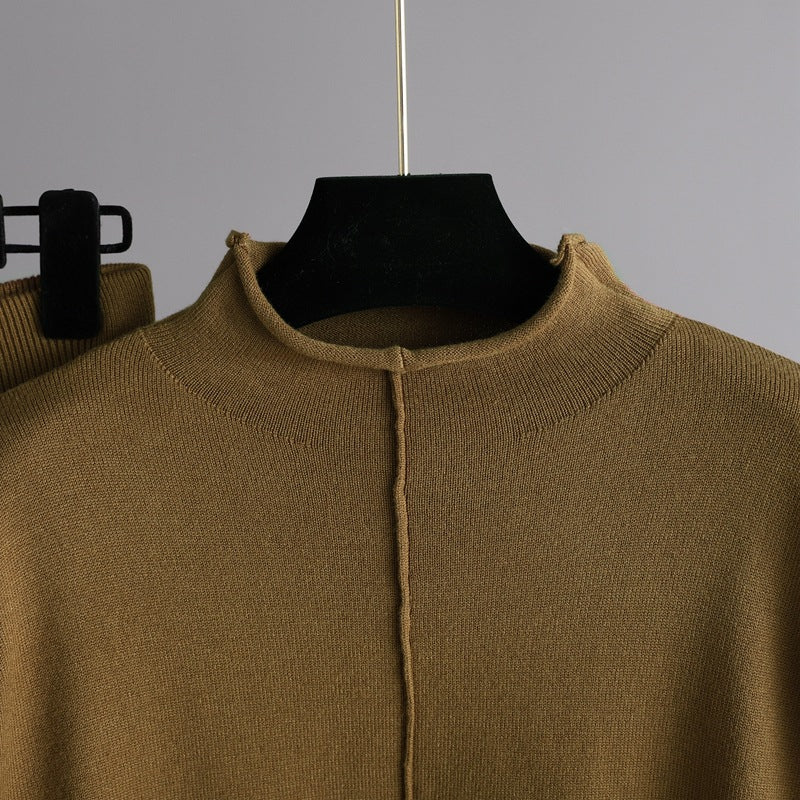 Knitted Sweater Pullover With Pants Two-Piece Set-Soco Hoodie