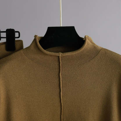 Knitted Sweater Pullover With Pants Two-Piece Set-Soco Hoodie