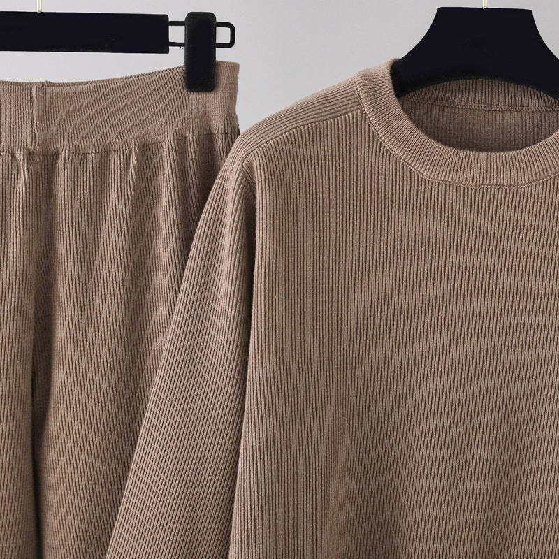 Loose Slit Sweater 2-Piece Set-Soco Hoodie