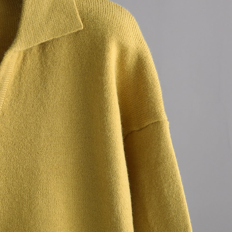 Women Knitted Collared 2 Piece Set-Soco Hoodie