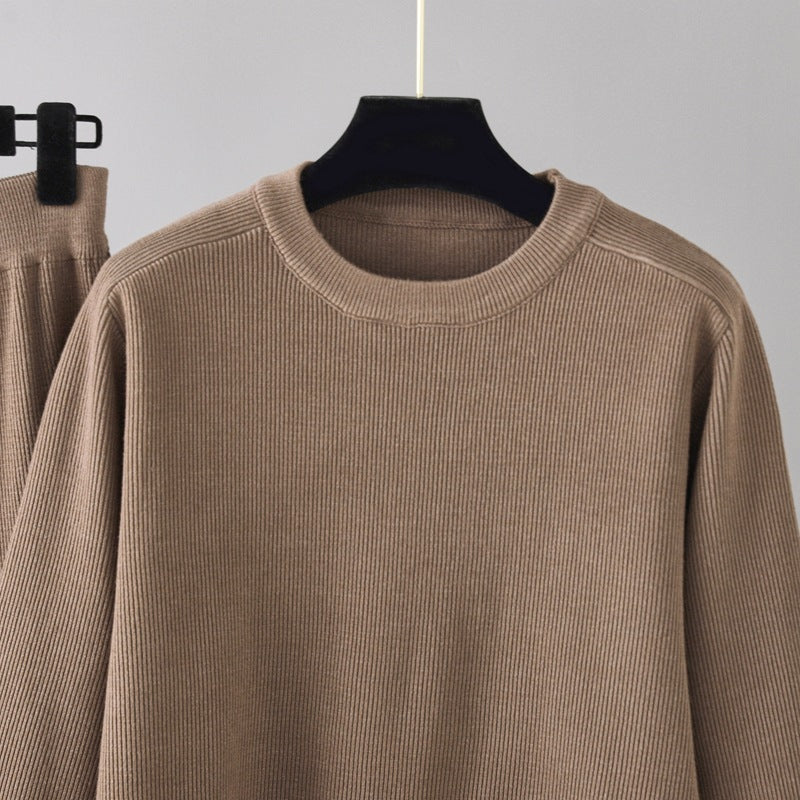 Loose Slit Sweater 2-Piece Set-Soco Hoodie