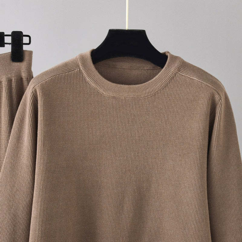 Loose Slit Sweater 2-Piece Set-Soco Hoodie