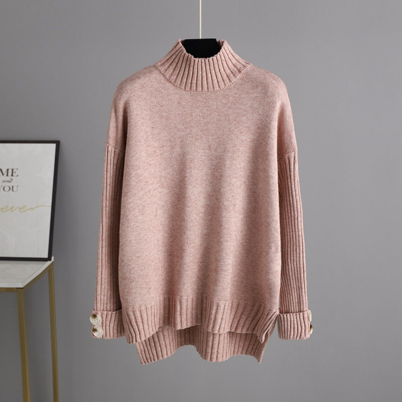 Women's Turtleneck Thickened Knitted Sweater Set-Soco Hoodie