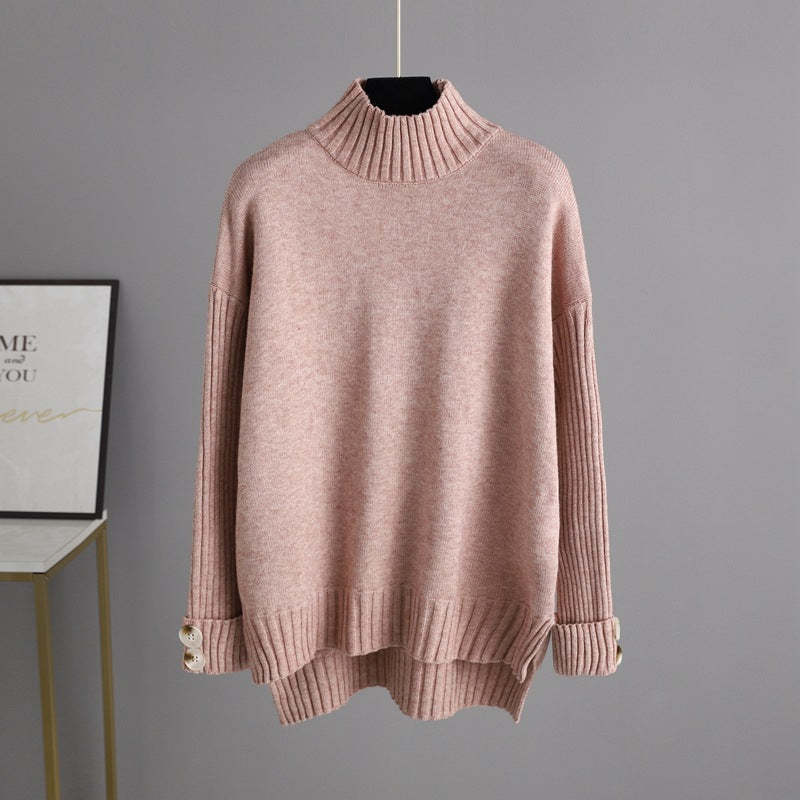 Women's Turtleneck Thickened Knitted Sweater Set-Soco Hoodie