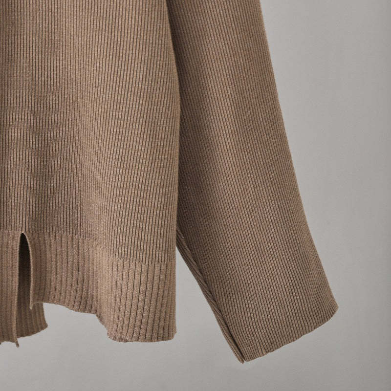 Loose Slit Sweater 2-Piece Set-Soco Hoodie