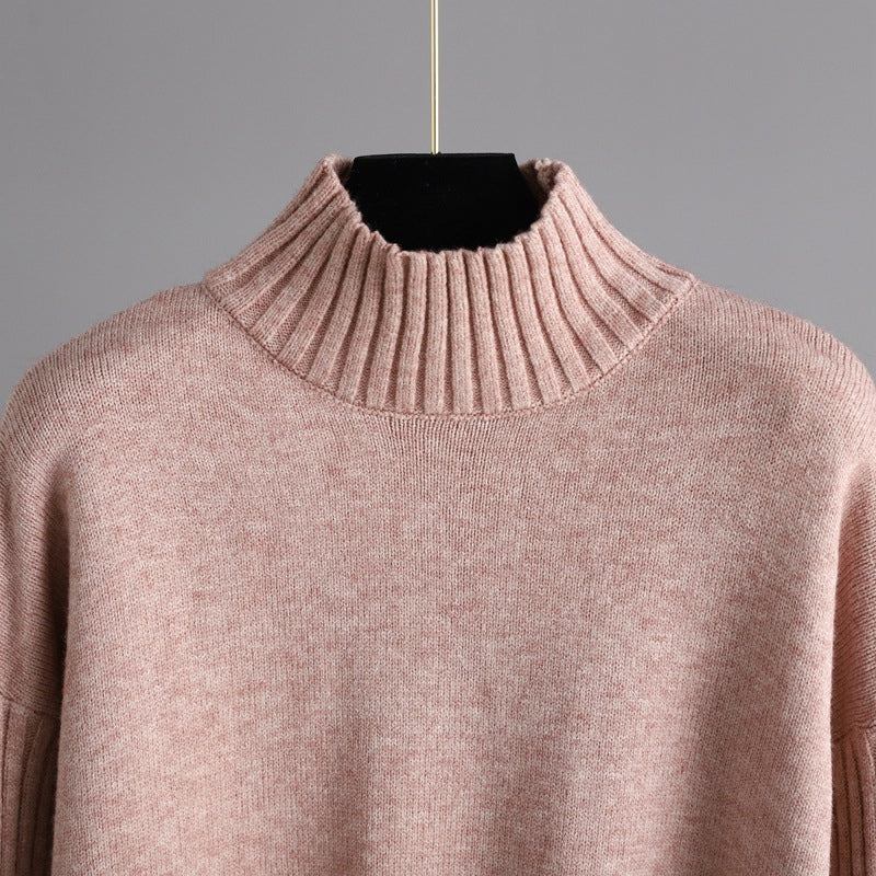 Women's Turtleneck Thickened Knitted Sweater Set-Soco Hoodie