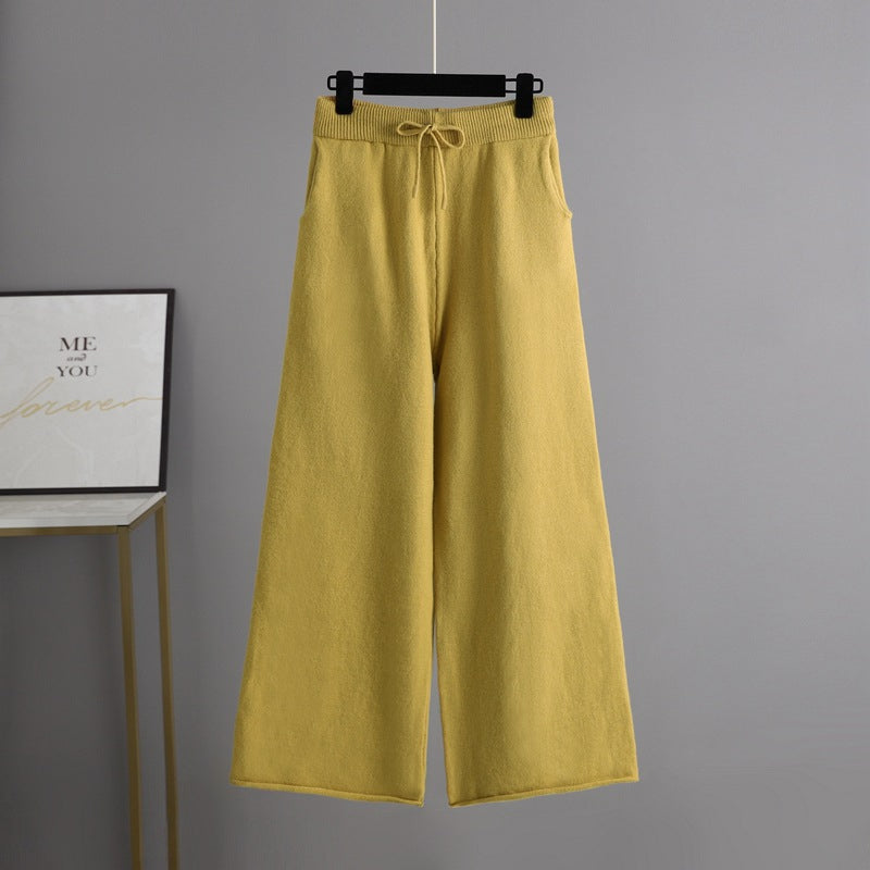 Women Knitted Collared 2 Piece Set-Soco Hoodie