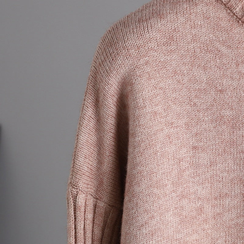 Women's Turtleneck Thickened Knitted Sweater Set-Soco Hoodie