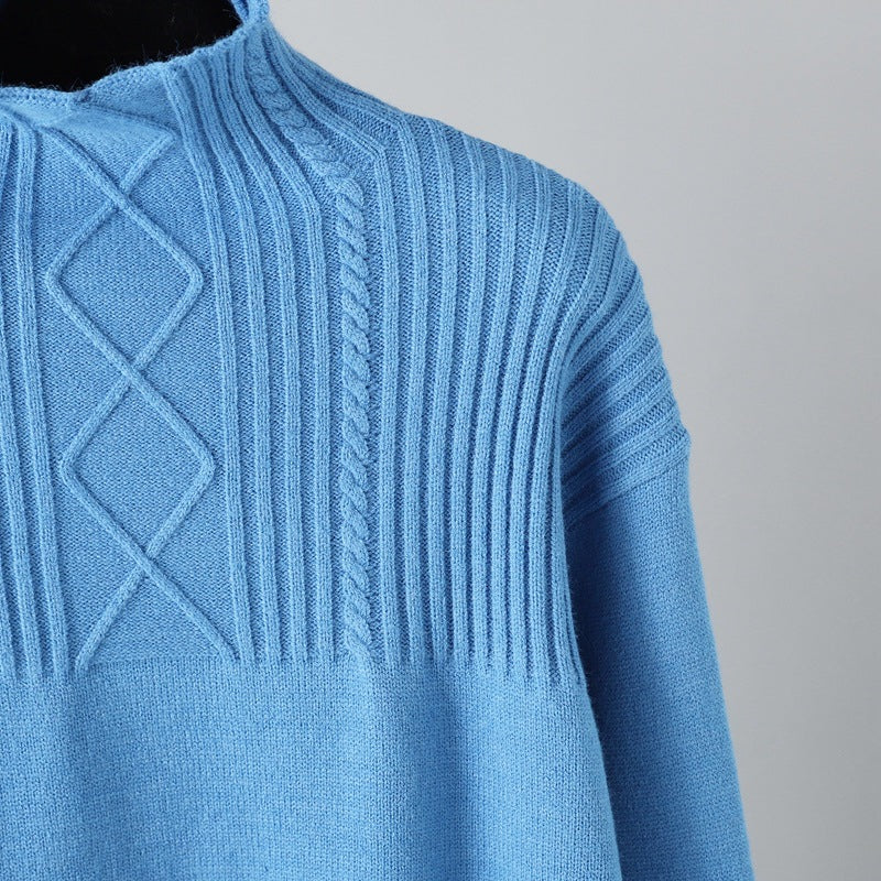 Oversized Two-Piece Knitted Thick Set-Soco Hoodie