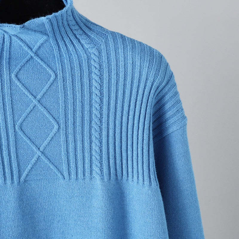 Oversized Two-Piece Knitted Thick Set-Soco Hoodie