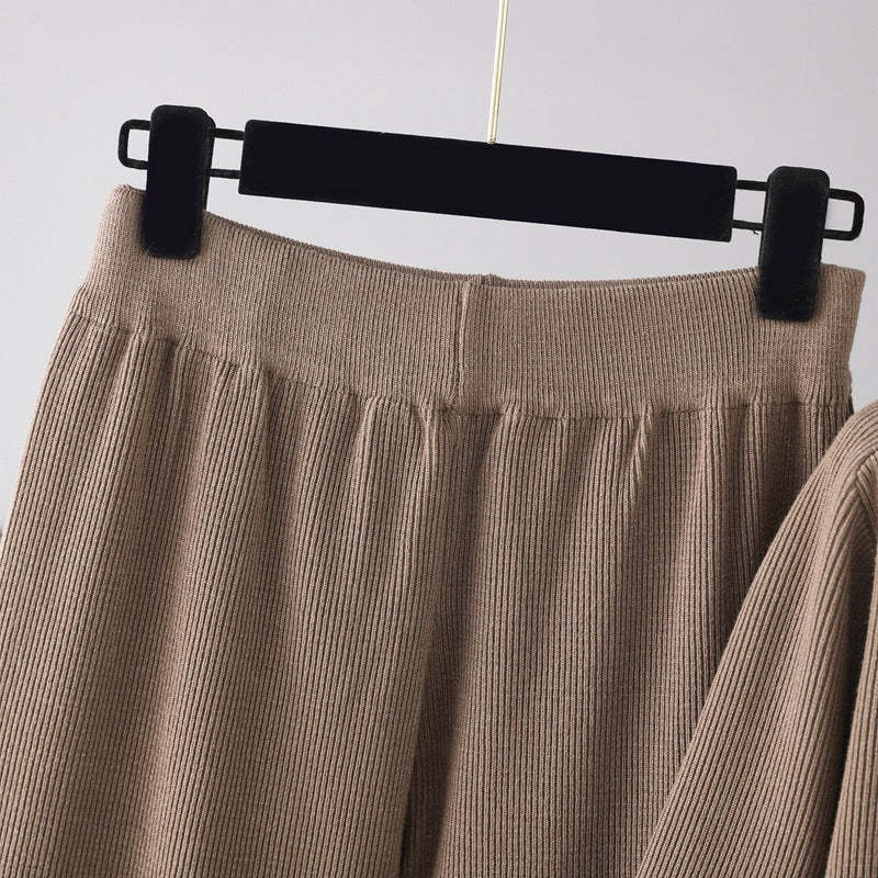 Loose Slit Sweater 2-Piece Set-Soco Hoodie