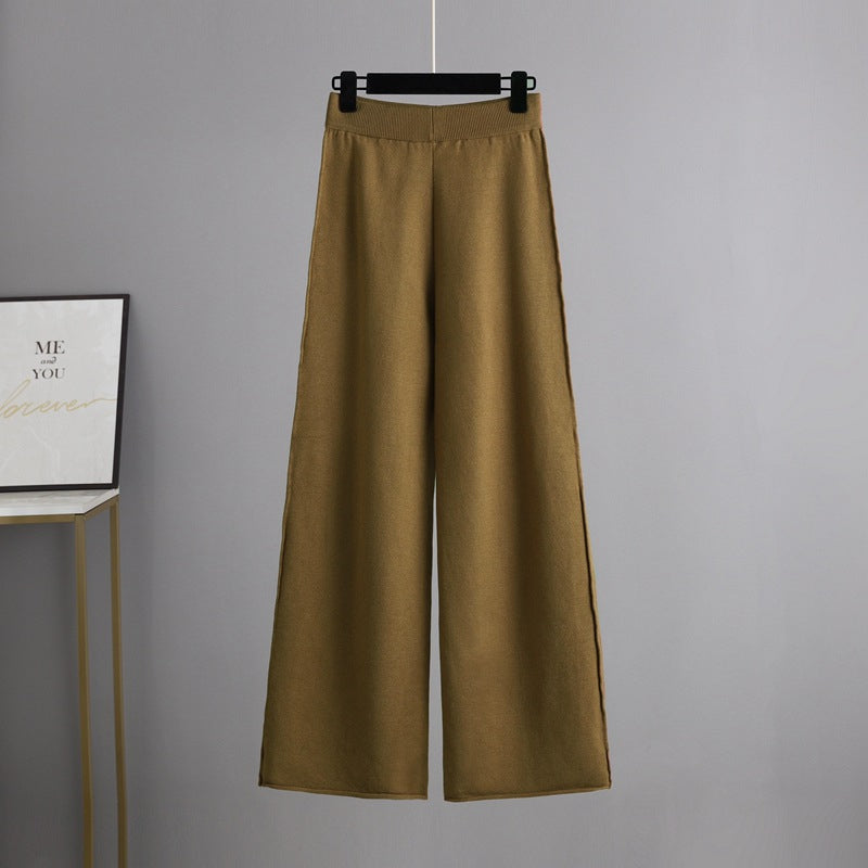 Knitted Sweater Pullover With Pants Two-Piece Set-Soco Hoodie