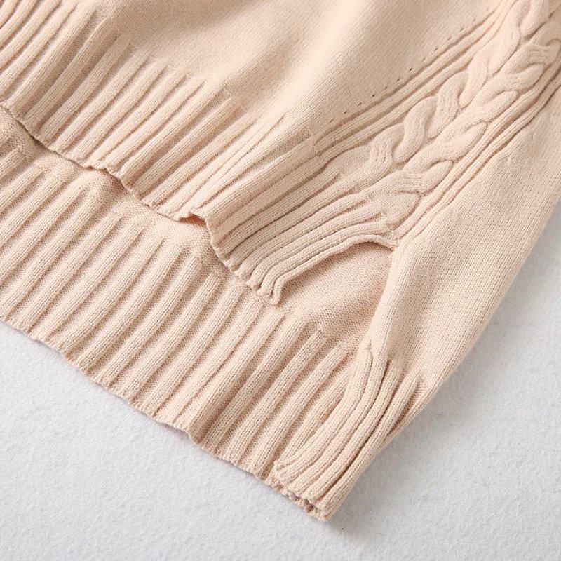 Winter Twist Knitted Wide Leg Pant Sets-Soco Hoodie