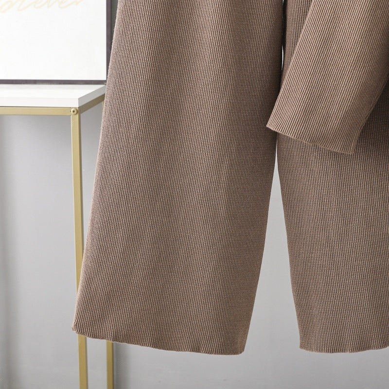 Loose Slit Sweater 2-Piece Set-Soco Hoodie