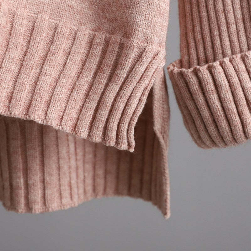 Women's Turtleneck Thickened Knitted Sweater Set-Soco Hoodie