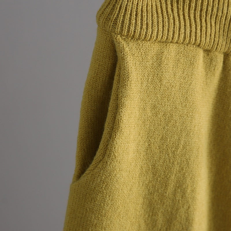 Women Knitted Collared 2 Piece Set-Soco Hoodie