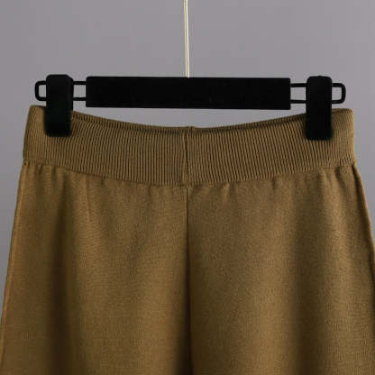 Knitted Sweater Pullover With Pants Two-Piece Set-Soco Hoodie