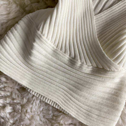 Retro Knitted Vest V-Neck Solid Camisole-Soco Hoodie