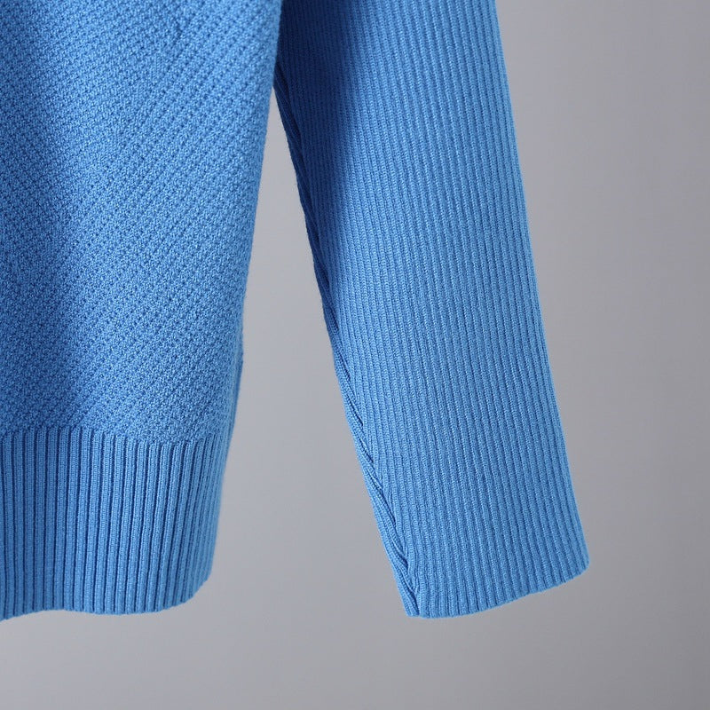 Women Turtleneck Knitted Two-Piece Sweater Set-Soco Hoodie