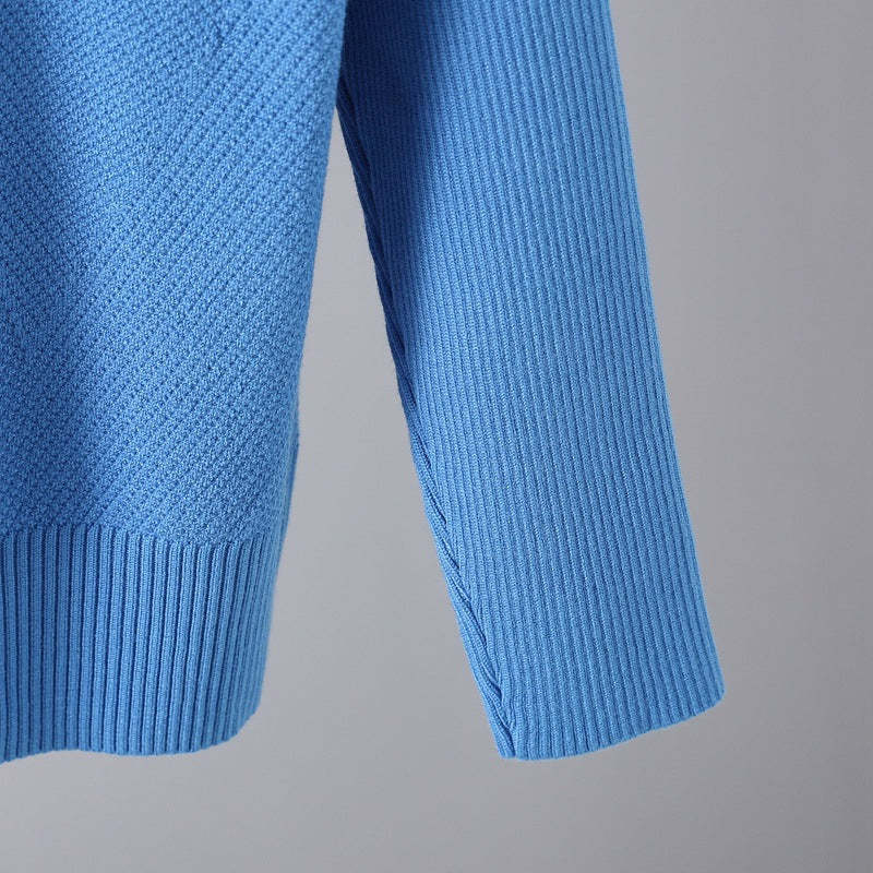 Women Turtleneck Knitted Two-Piece Sweater Set-Soco Hoodie