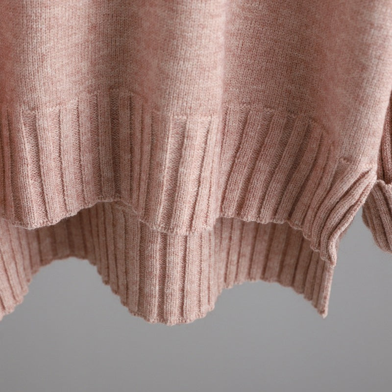 Women's Turtleneck Thickened Knitted Sweater Set-Soco Hoodie